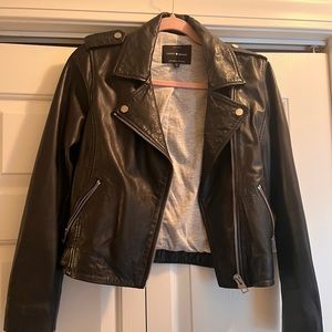 Lucky Brand Genuine Black Leather Jacket XS